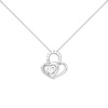 Zawieszka srebrna 925 z diamentowymi cyrkoniami - serce, serca