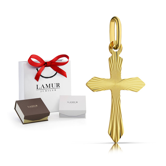 Złoty krzyżyk 585 - zawieszka