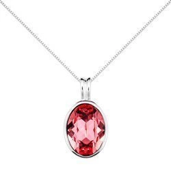 Naszyjnik srebrny 925 Swarovski - elipsa