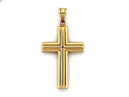 Złoty krzyżyk na łańcuszek bez wizerunku