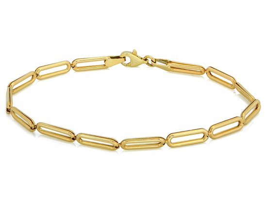 Bransoletka złota modna na topie z dużych ogniw