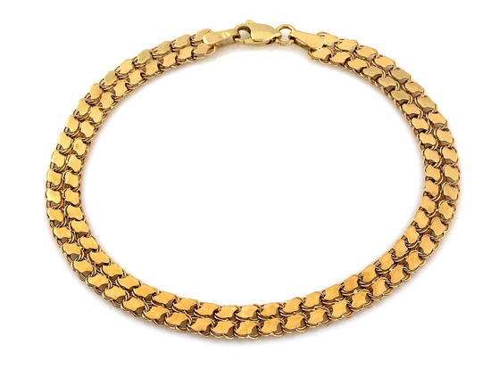 Bransoletka złota z błyszczących elementów