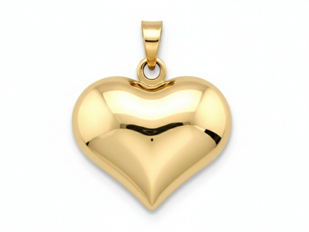 Zawieszka złote serce gładkie dmuchane