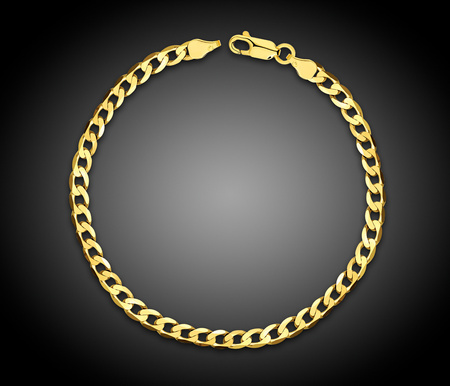 Złota bransoletka 585 pancerka