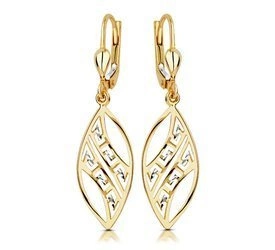 Złote kolczyki 375 greckie - wiszące