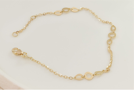 Złota bransoletka delikatna łańcuszkowa