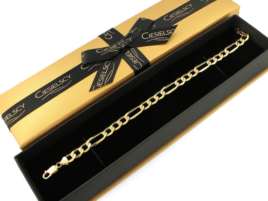 Bransoletka złota gruba figaro 5.3mm