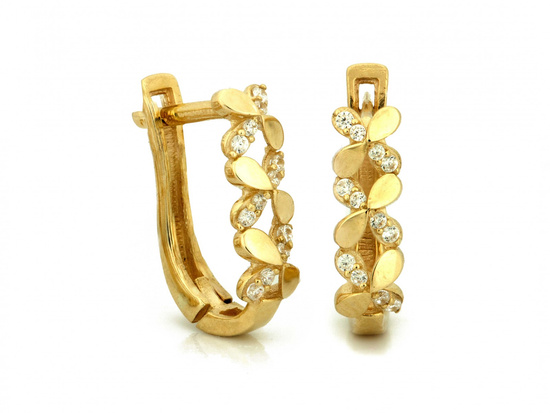 Kolczyki złote klasyczne subtelne wygodne bezpieczne zapięcie