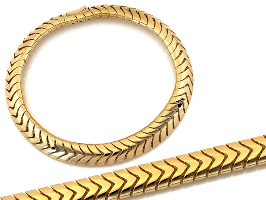 Bransoletka złota szeroka taśma