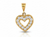 Zawieszka złota serce z cyrkoniami