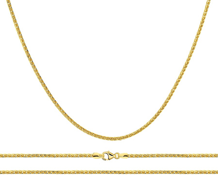 Złoty łańcuszek 925 lisi ogon - 50 cm
