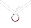 Naszyjnik srebrny 925 z 14 naturalnymi rodolitami - koło