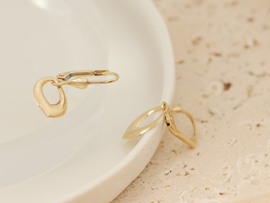 Kolczyki złote wiszące subtelne angielskie