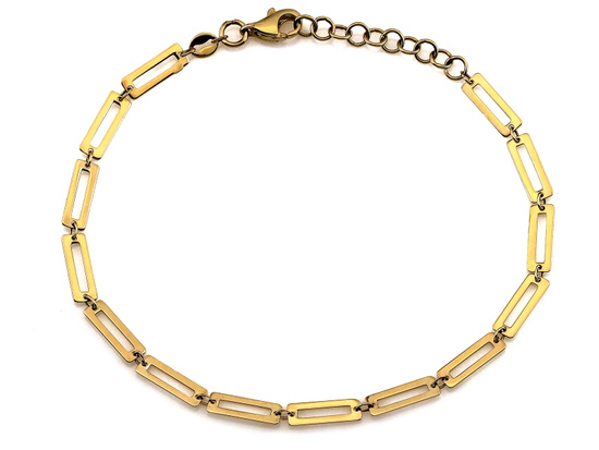 Bransoletka złota ze sztywnych prostokątnych ogniw