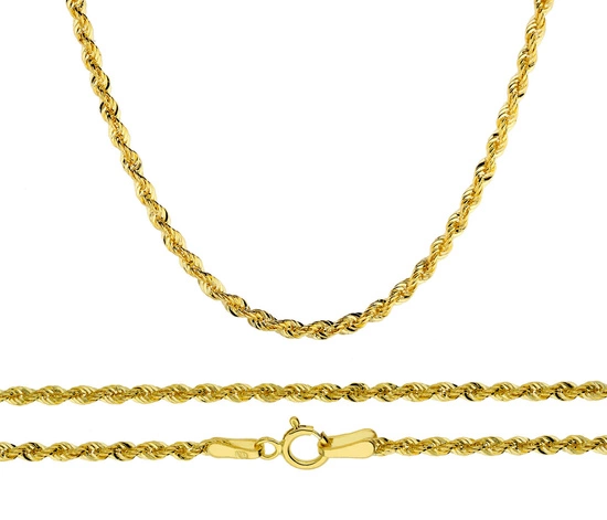 Złoty łańcuszek 585 korda, kordel