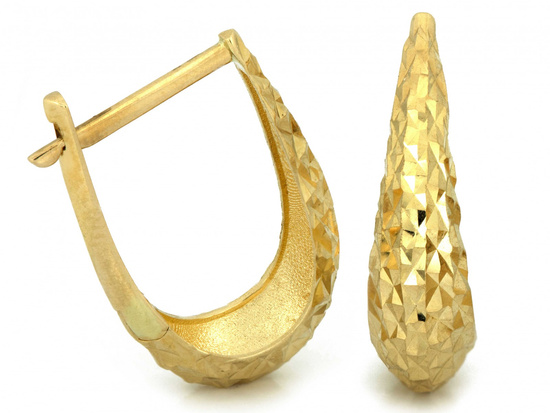 Kolczyki złote angielskie błyszczące