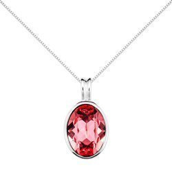 Naszyjnik srebrny 925 Swarovski - elipsa