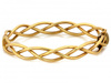 Bransoletka złota sztywna szeroka przeplatana