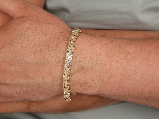 Bransoleta złota męska gruby łańcuch królewski