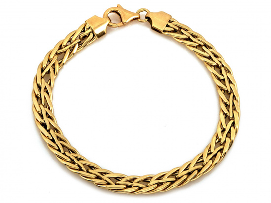 Bransoletka złota grube przeplatane ogniwa efektowna