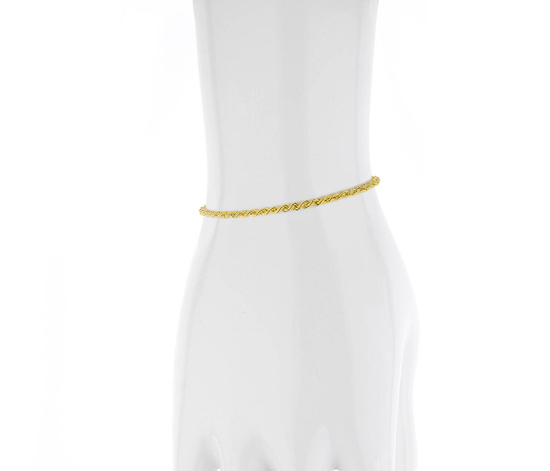 Złota bransoletka 585 kordel korda 