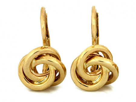 Kolczyki złote wygodne zapięcie bez kamieni do każdej stylizacji