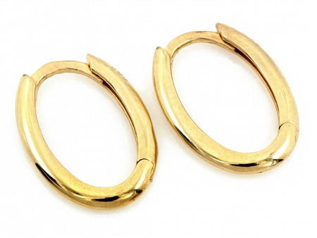 Kolczyki złote owalne angielskie