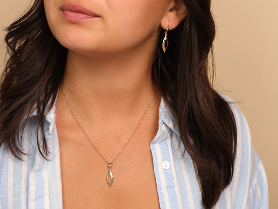 Kolczyki złote wiszące długie ruchome