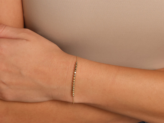 Bransoletka złota delikatna z kulkami
