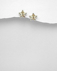 Kolczyki srebrne 925 Swarovski - gwiazdki