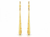 Długie diamentowane złote kolczyki sople