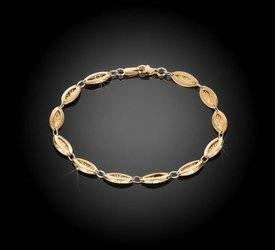 Złota bransoletka 333 klasyczna - 19 cm