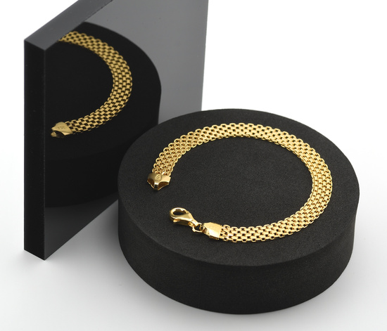 Złota bransoletka 925 Bismarck - 19 cm