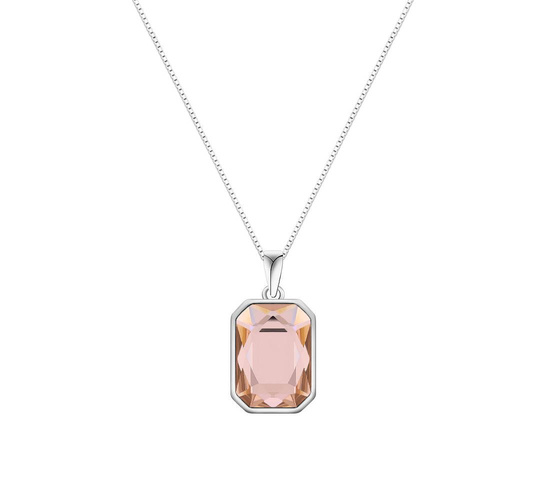 Naszyjnik srebrny 925 Swarovski - prostokąt