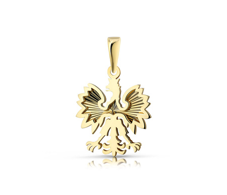 Złota zawieszka 585 patriotyczna - orzeł, godło Polski