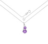 Naszyjnik srebrny 925 z 2 naturalnymi ametystami