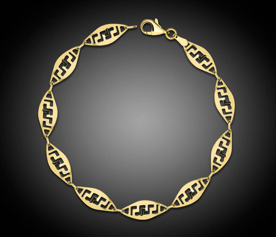 Złota bransoletka 375 grecka 