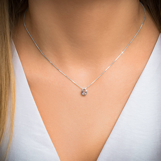 Naszyjnik srebrny 925 Swarovski - łezka