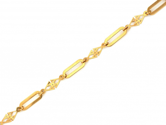 Bransoletka złota z modnych dużych ogniw elementowa