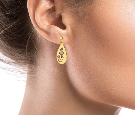 Złote kolczyki 585 - wiszące