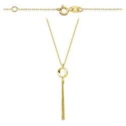 Złoty naszyjnik 585 kółeczko z łańcuszkiem 