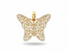 Duży złoty motyl z cyrkoniami zawieszka wisiorek