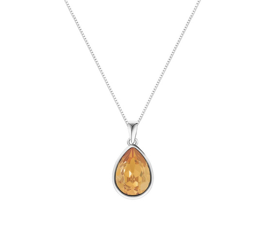 Naszyjnik srebrny 925 Swarovski - owalny