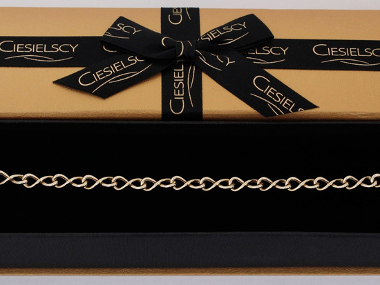 Bransoletka złota elementowa z nieskończoności