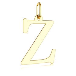Złota literka W - duża zawieszka 333