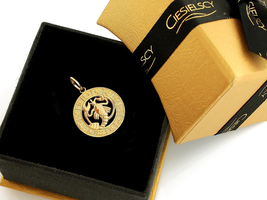 Złoty zodiak Rak zawieszka wisiorek