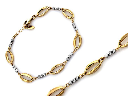 Bransoletka złota na każdą okazję dwukolorowa