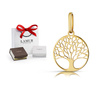 Złota zawieszka 585 - drzewko szczęścia w okrągłej oprawie