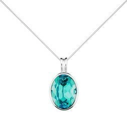 Naszyjnik srebrny 925 Swarovski - elipsa 
