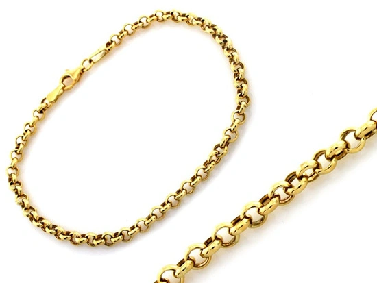 Bransoletka złota łańcuszkowa rolo